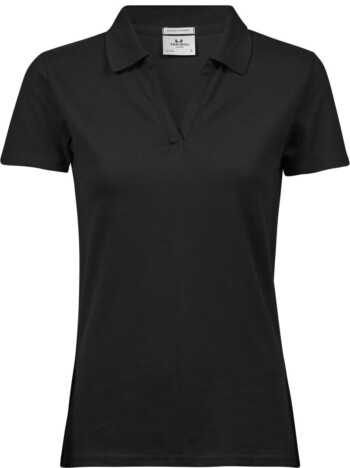 Ladies' V-Neck Luxury Stretch Piqué Polo - Image 2