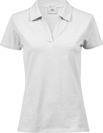 Ladies' V-Neck Luxury Stretch Piqué Polo - Image 4