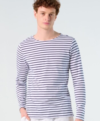T-Shirt striped long-sleeve Marine - Image 3