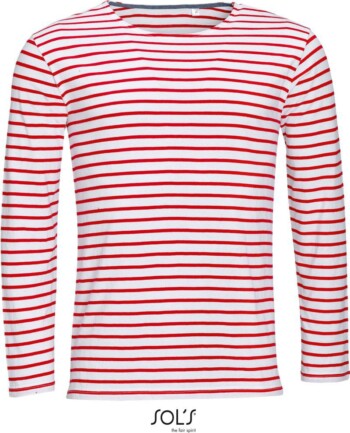 T-Shirt striped long-sleeve Marine - Image 5